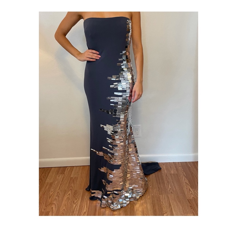 Jovani Grey Evening Gown